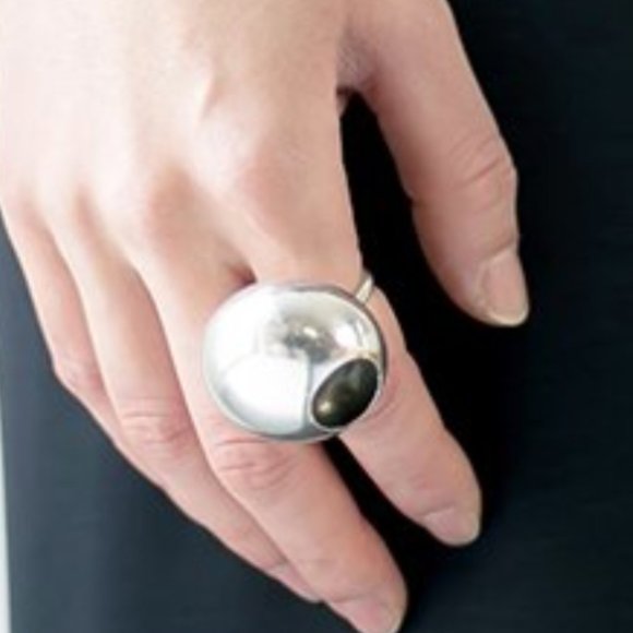 Georg Jensen Sterling Silver Cave Ring  - Picture 1 of 4